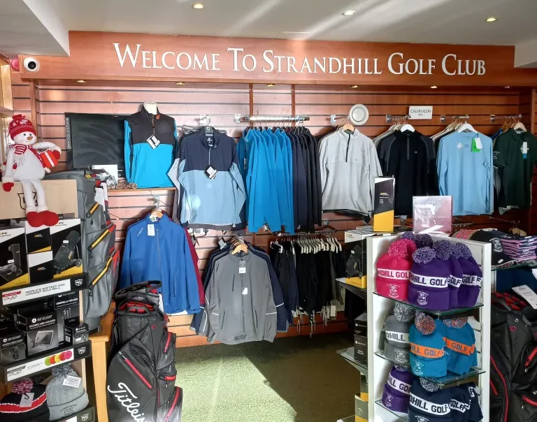 interior of Strandhill Golf Club shop
