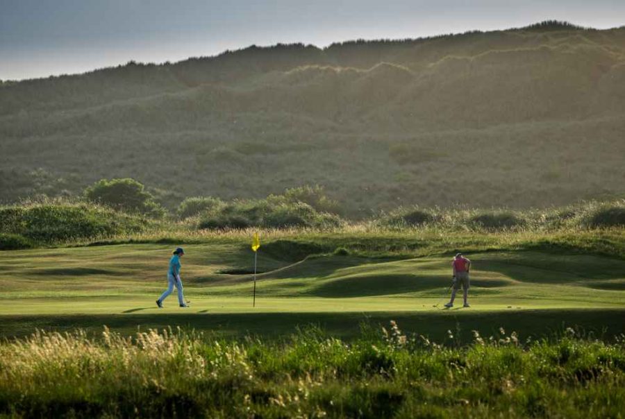 Golfers on green at Strandhill Golf Club